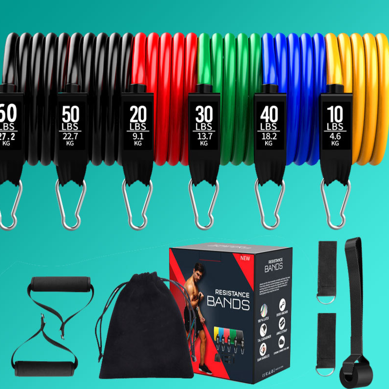 11-piece combined fitness exercise resistance rope set