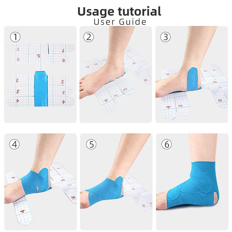 Ankle Pre-Cut Muscle Tape for Ankle Protection Elastic Compression Tape