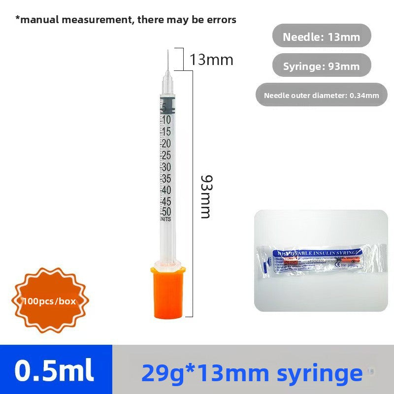 Disposable Insulin Syringe 1ml 31G 6mm with Needle