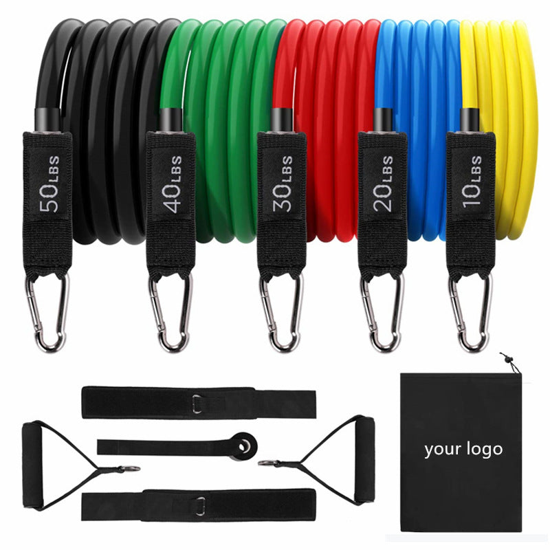 Fitness Resistance Band Set 11 Pieces for Home Workout Strength Training