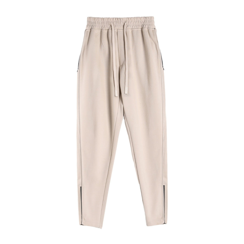 Mens Stretch Running Pants with Zipper