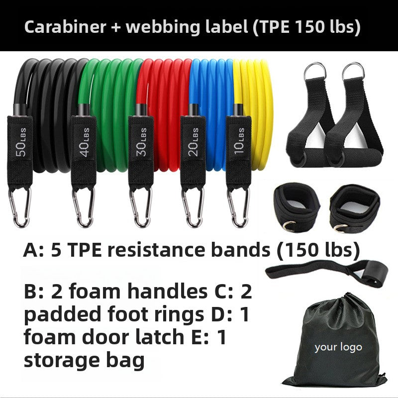 Fitness Resistance Band Set 11 Pieces for Home Workout Strength Training