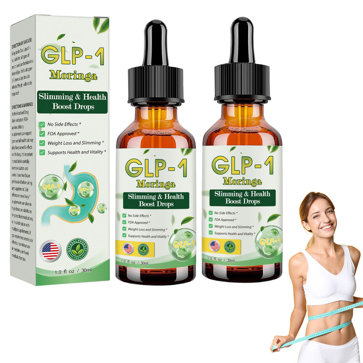 Body care drops and dietary supplements