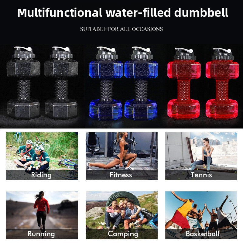 Creative dumbbell fitness kettle water filling dumbbell