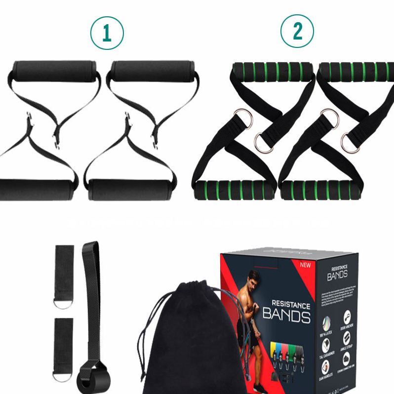 11-piece combined fitness exercise resistance rope set