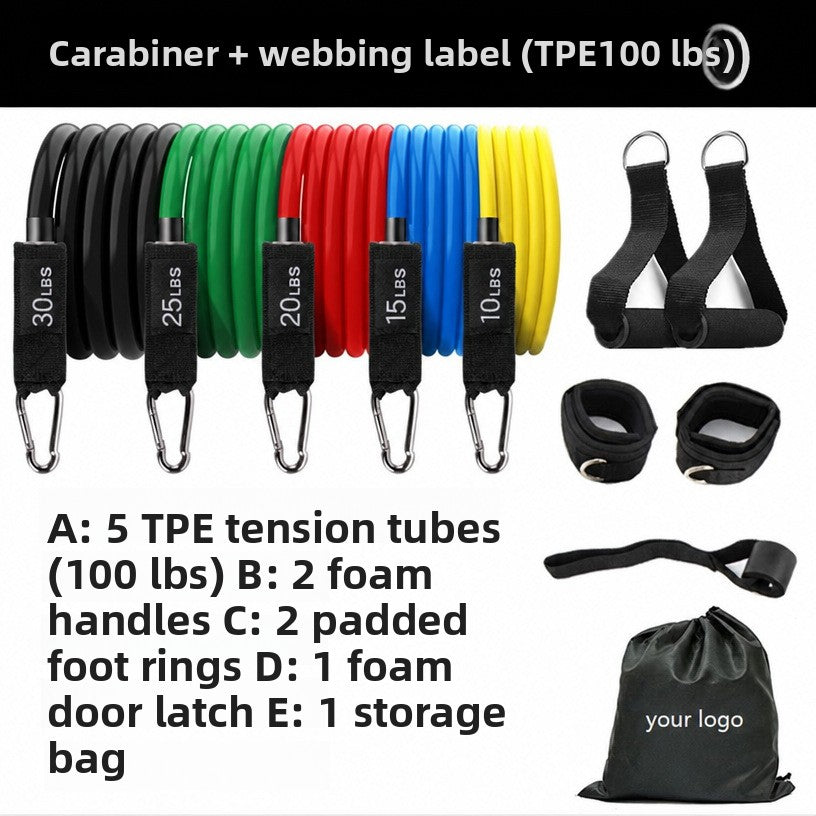 Fitness Resistance Band Set 11 Pieces for Home Workout Strength Training