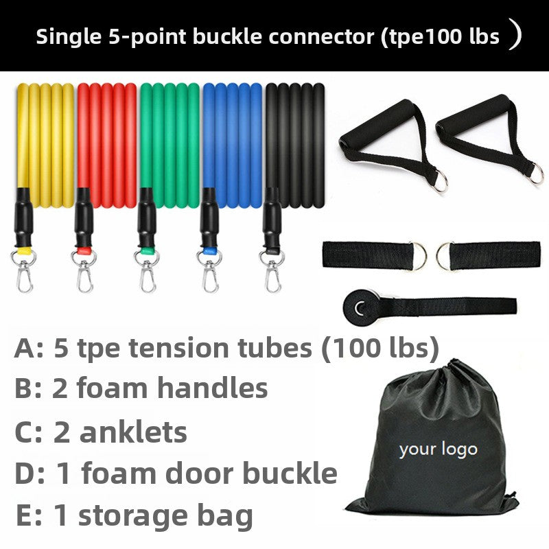 Fitness Resistance Band Set 11 Pieces for Home Workout Strength Training