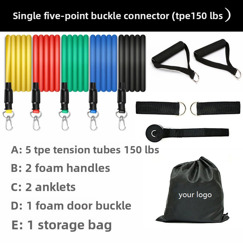 Fitness Resistance Band Set 11 Pieces for Home Workout Strength Training