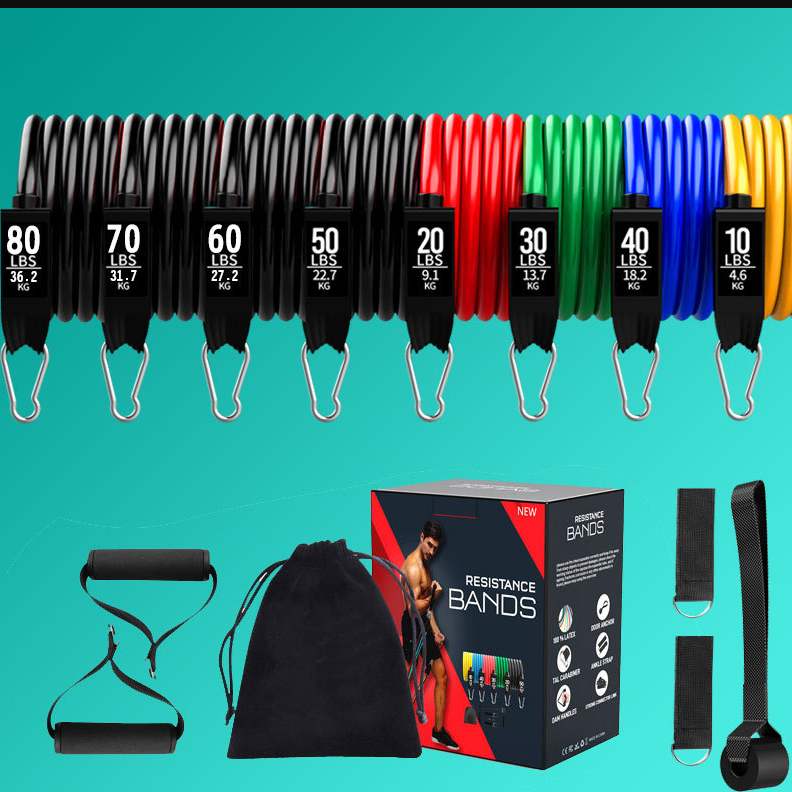 11-piece combined fitness exercise resistance rope set