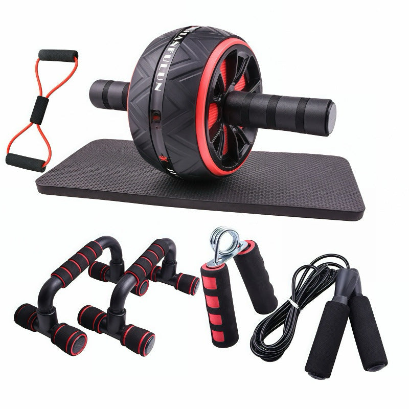 Ab Wheel 7-Piece Set ? Indoor Fitness Equipment, Jump Rope, Push-Up Stand