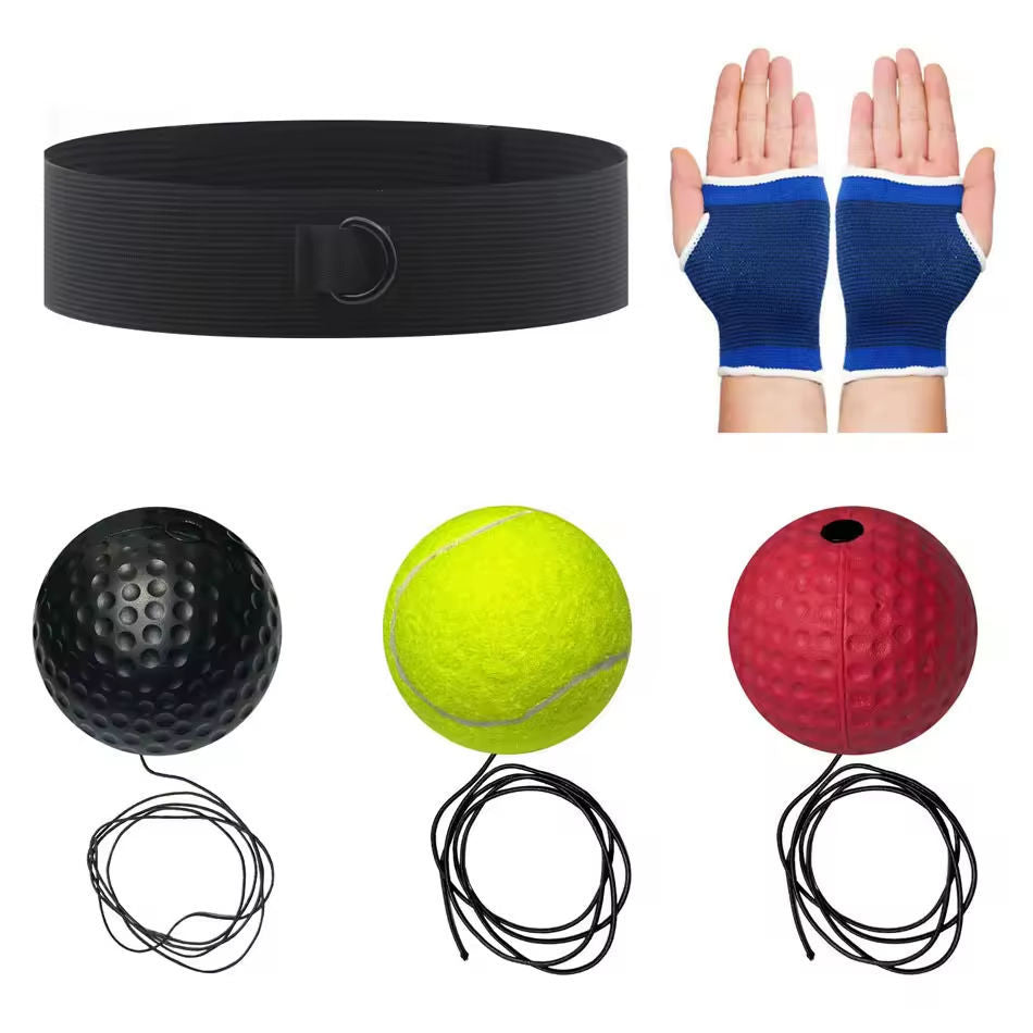 Head-Mounted Boxing Reaction Ball for Fitness and Reflex Training