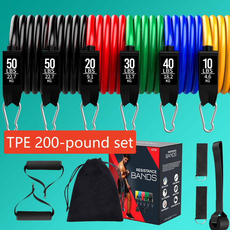 11-piece combined fitness exercise resistance rope set