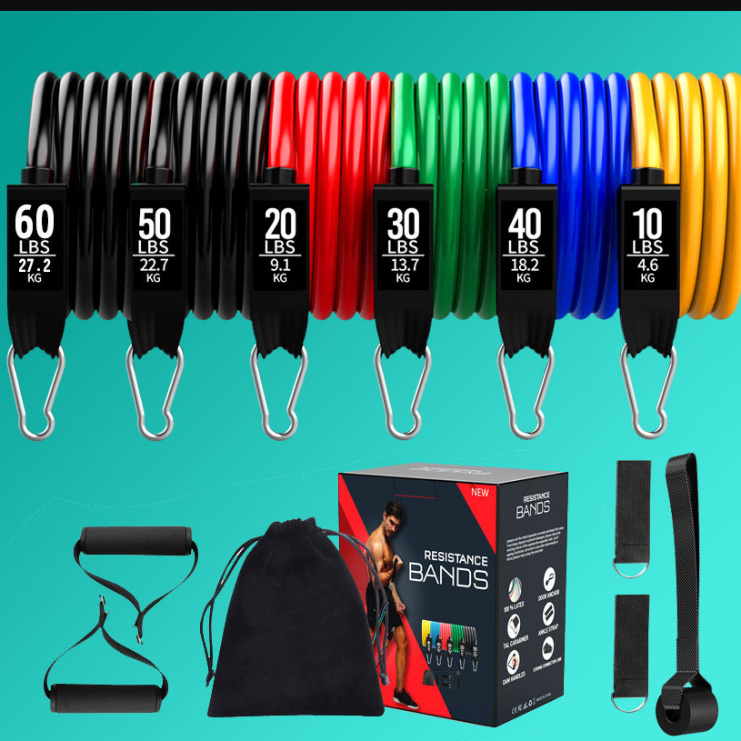 11-piece combined fitness exercise resistance rope set