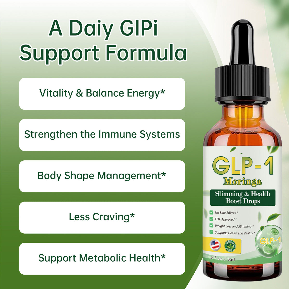 Body care drops and dietary supplements