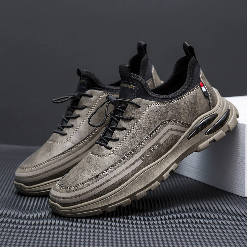 Cross-border wholesale sneaker men's 2024 spring new fashion Joker outdoor running shoes breathable fly woven casual shoes