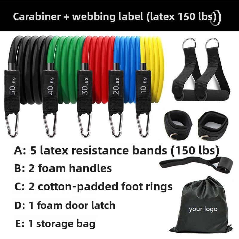 Fitness Resistance Band Set 11 Pieces for Home Workout Strength Training