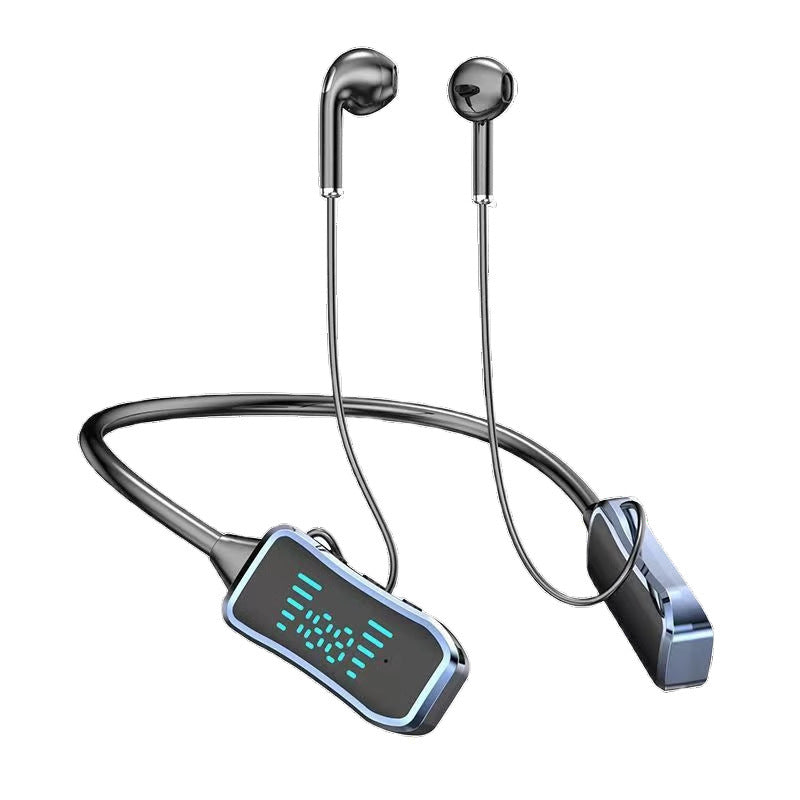 Wireless Bluetooth Neckband Earphones with Digital Display