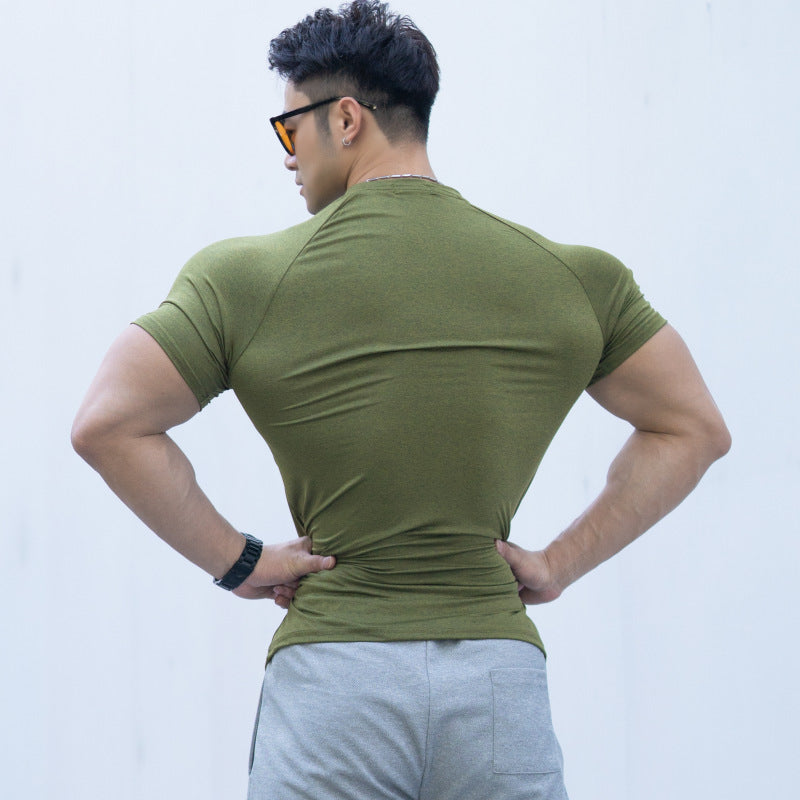 Men's High Elastic Quick-Dry Fitness Training T-Shirt